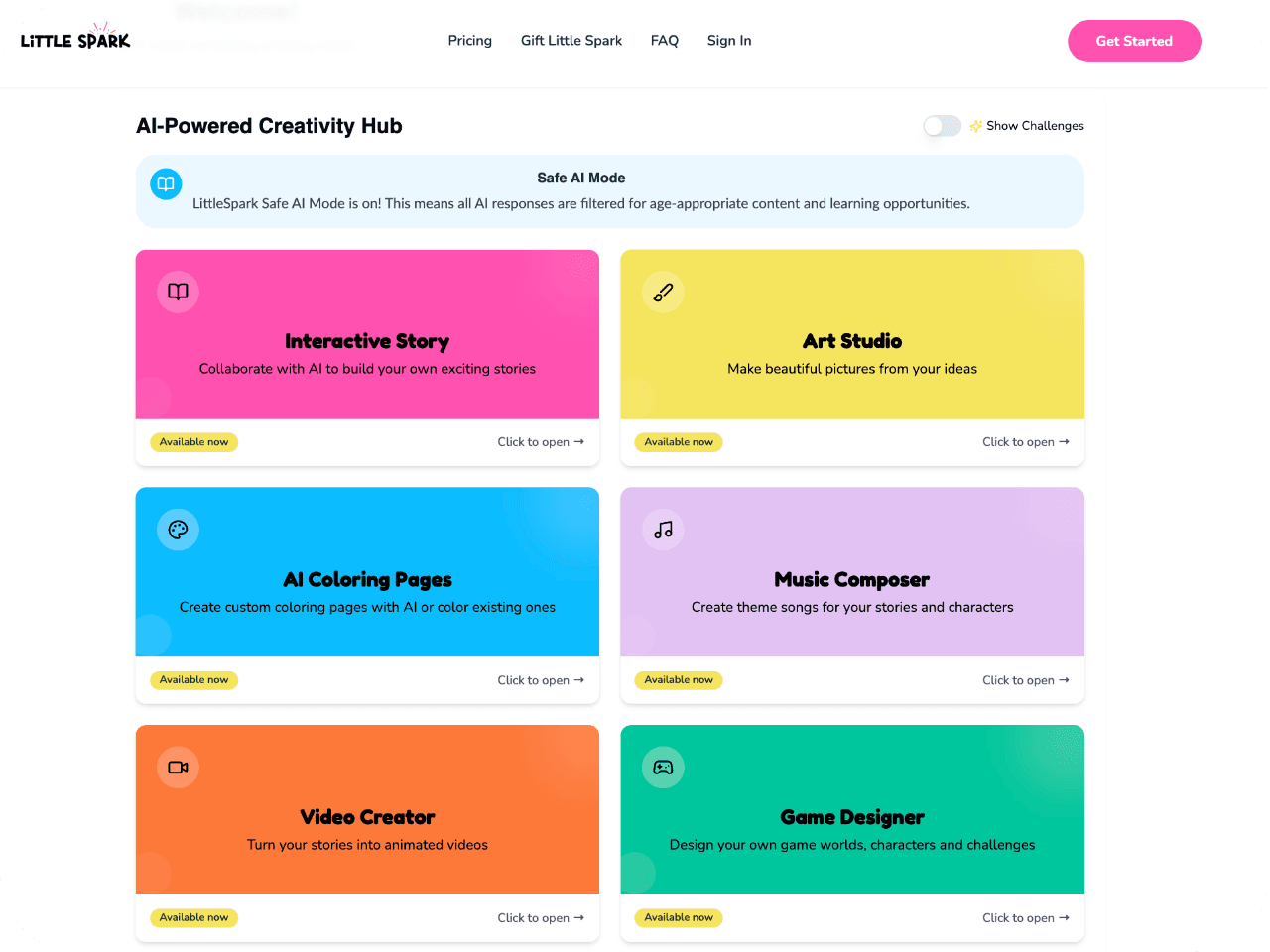 Little Spark Dashboard Preview